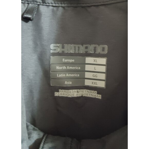 Shimano Large Grey Lightweight Packable Zip Cycling Traveling Windbreaker Jacket - Picture 2 of 6